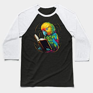 Parakeet Reads Book Baseball T-Shirt